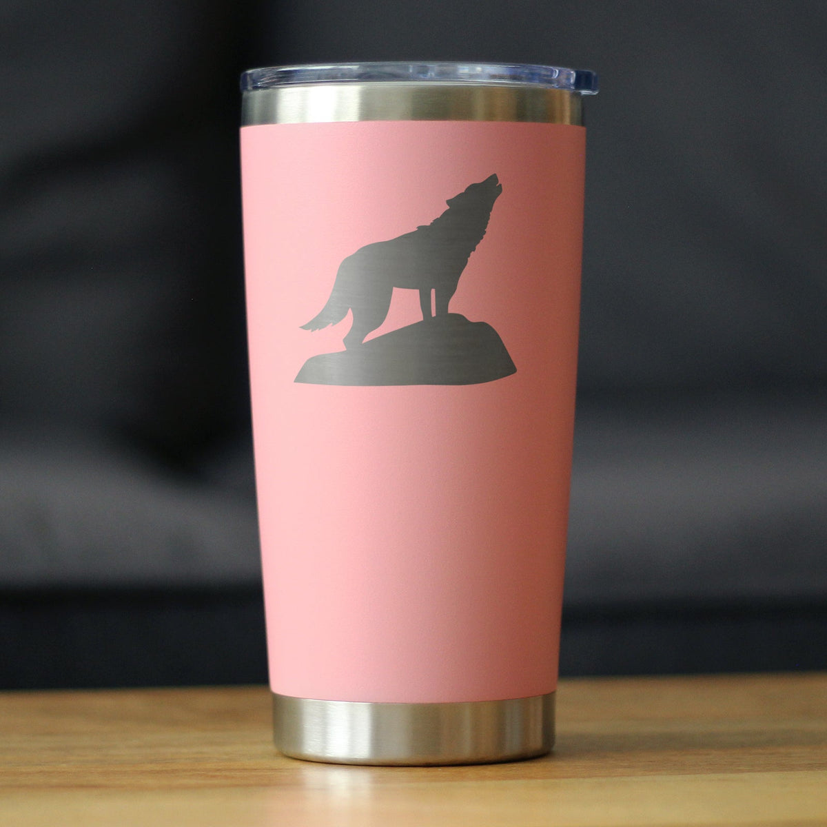 Wolf Silhouette Insulated Coffee Tumbler – 20 oz