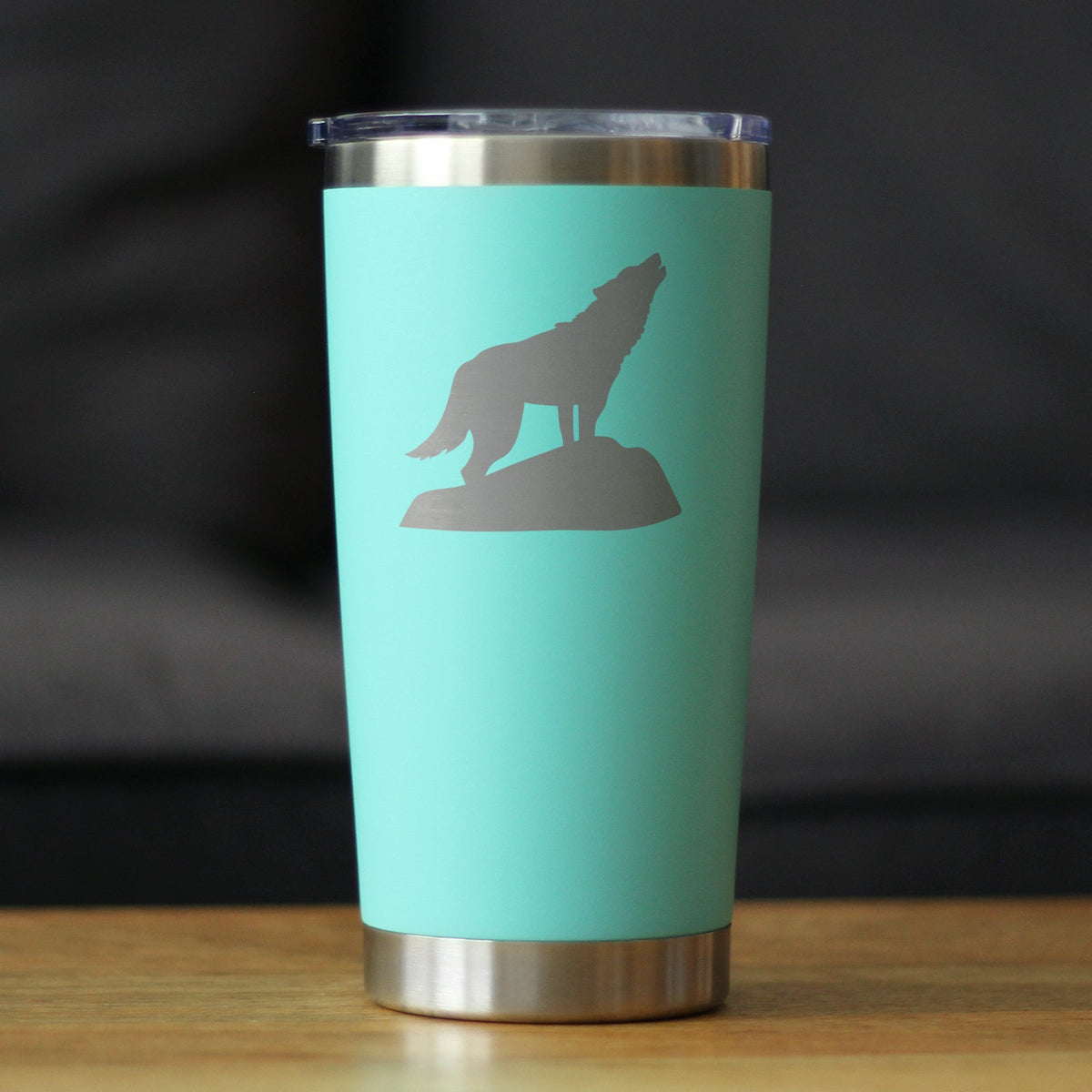 Wolf Silhouette Insulated Coffee Tumbler – 20 oz