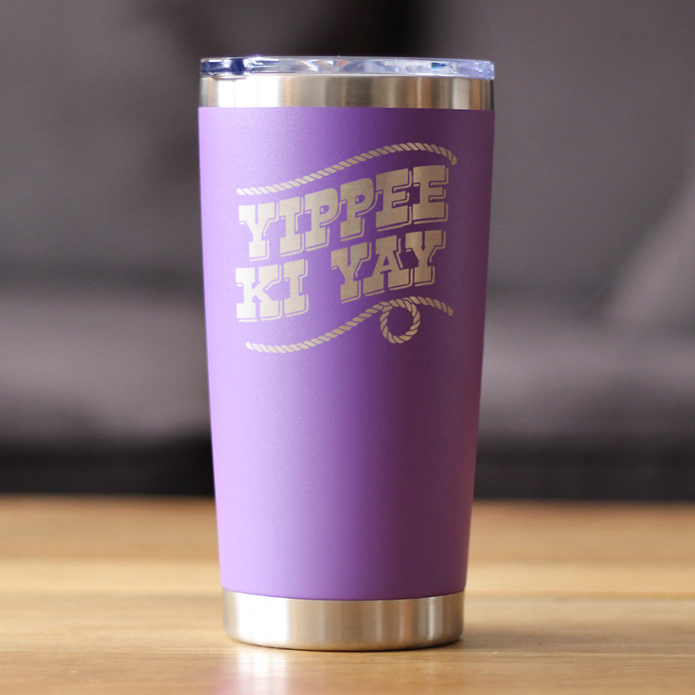 Yippee Ki Yay Insulated Coffee Tumbler – 20 oz