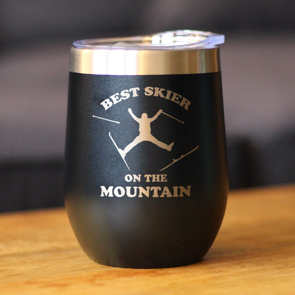 Best Skier on the Mountain Wine Tumbler