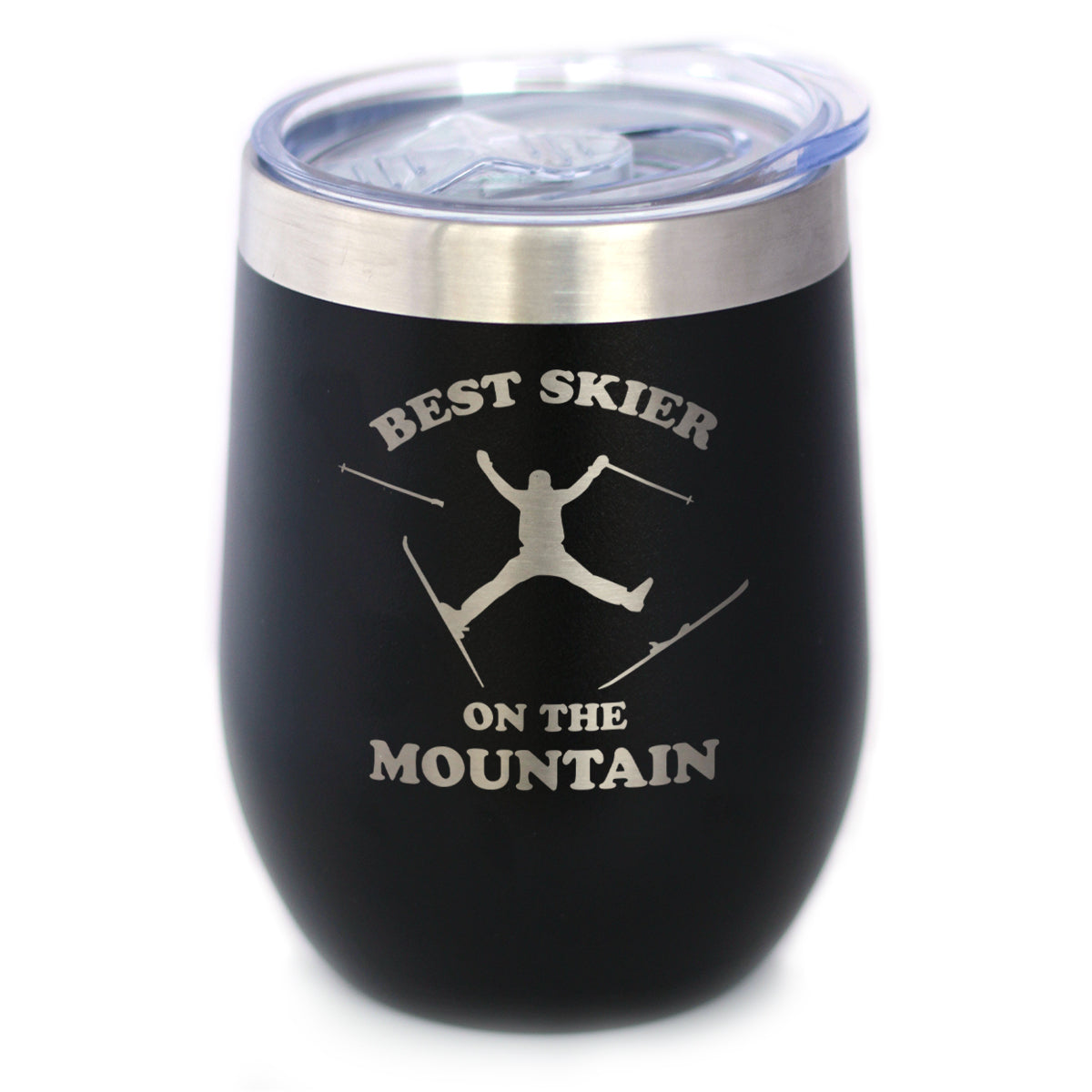 Best Skier on the Mountain Wine Tumbler