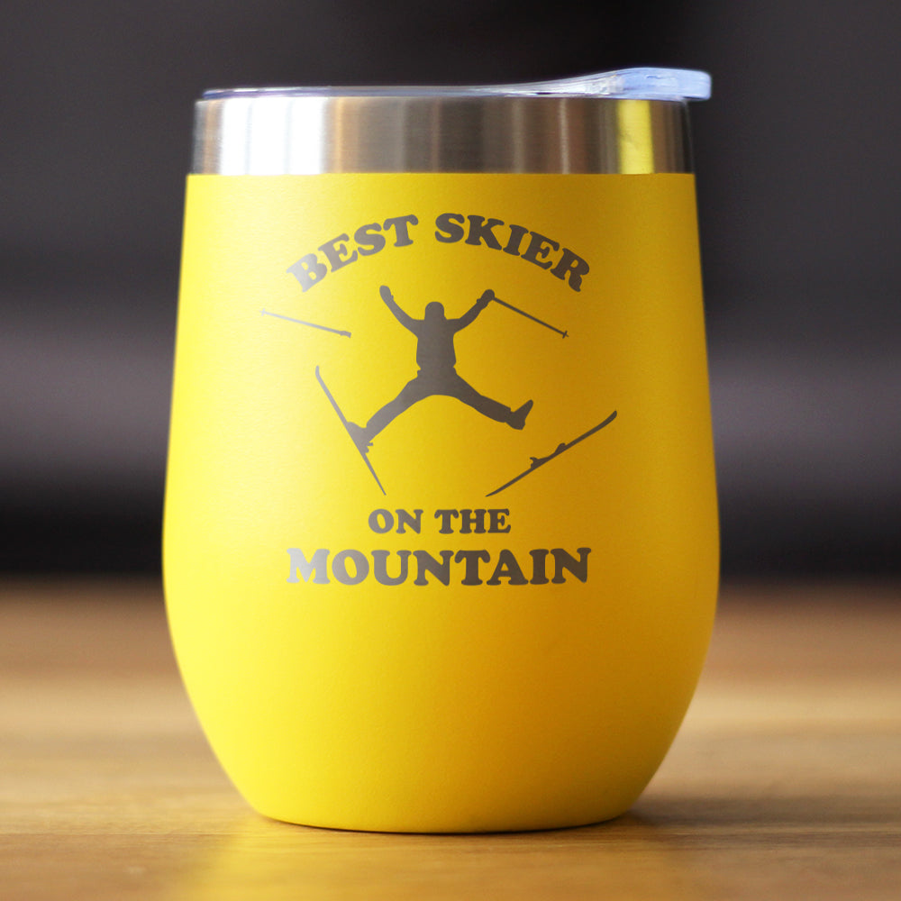 Best Skier on the Mountain Wine Tumbler