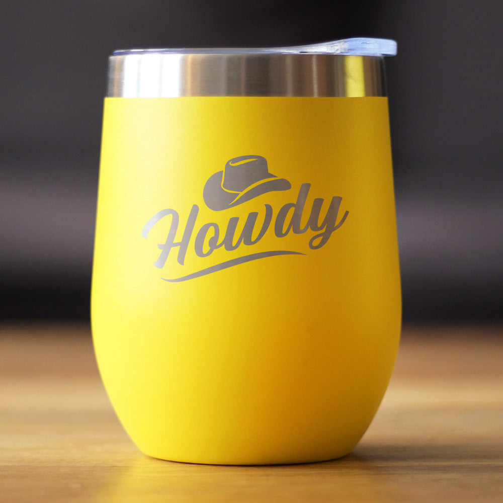 Howdy Insulated Wine Tumbler – 12 oz