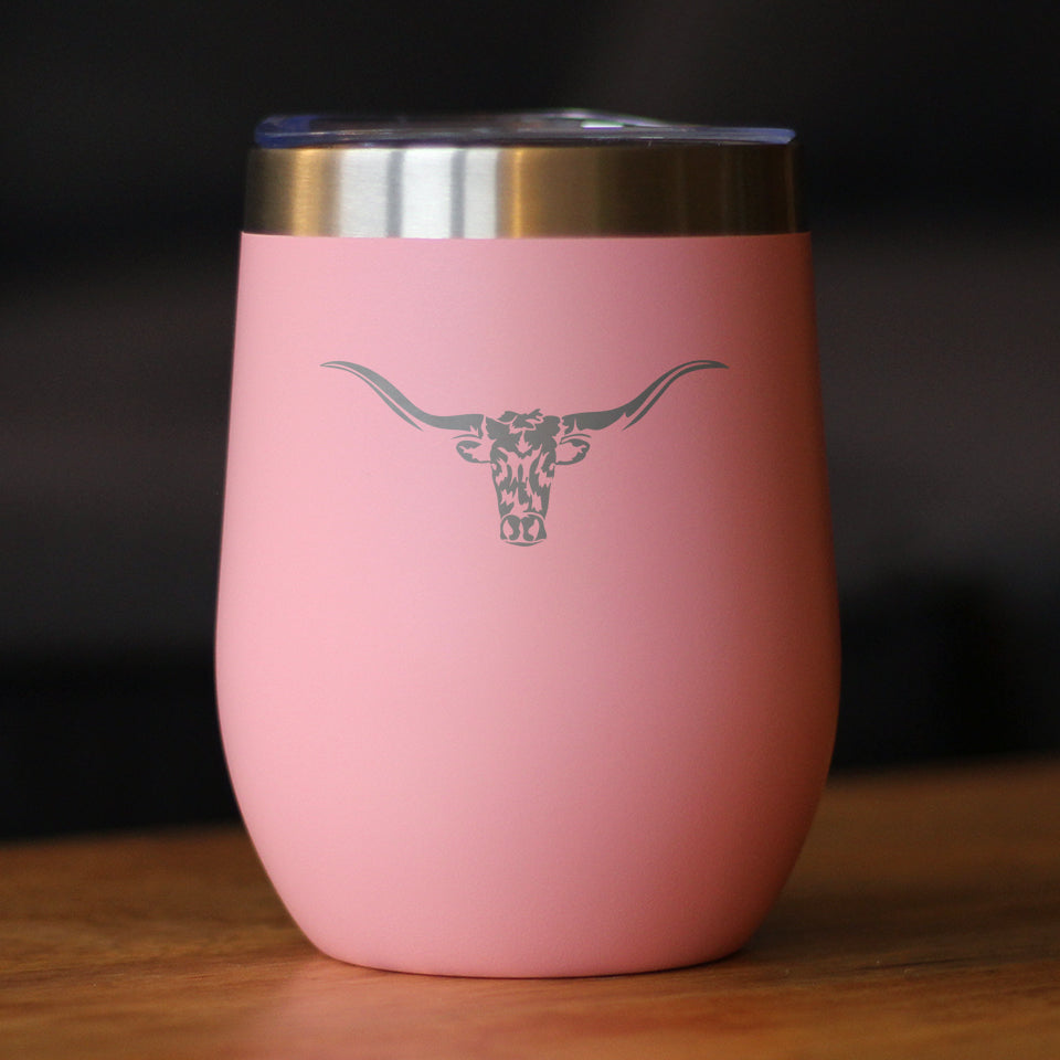 Longhorn Insulated Wine Tumbler – 12 oz