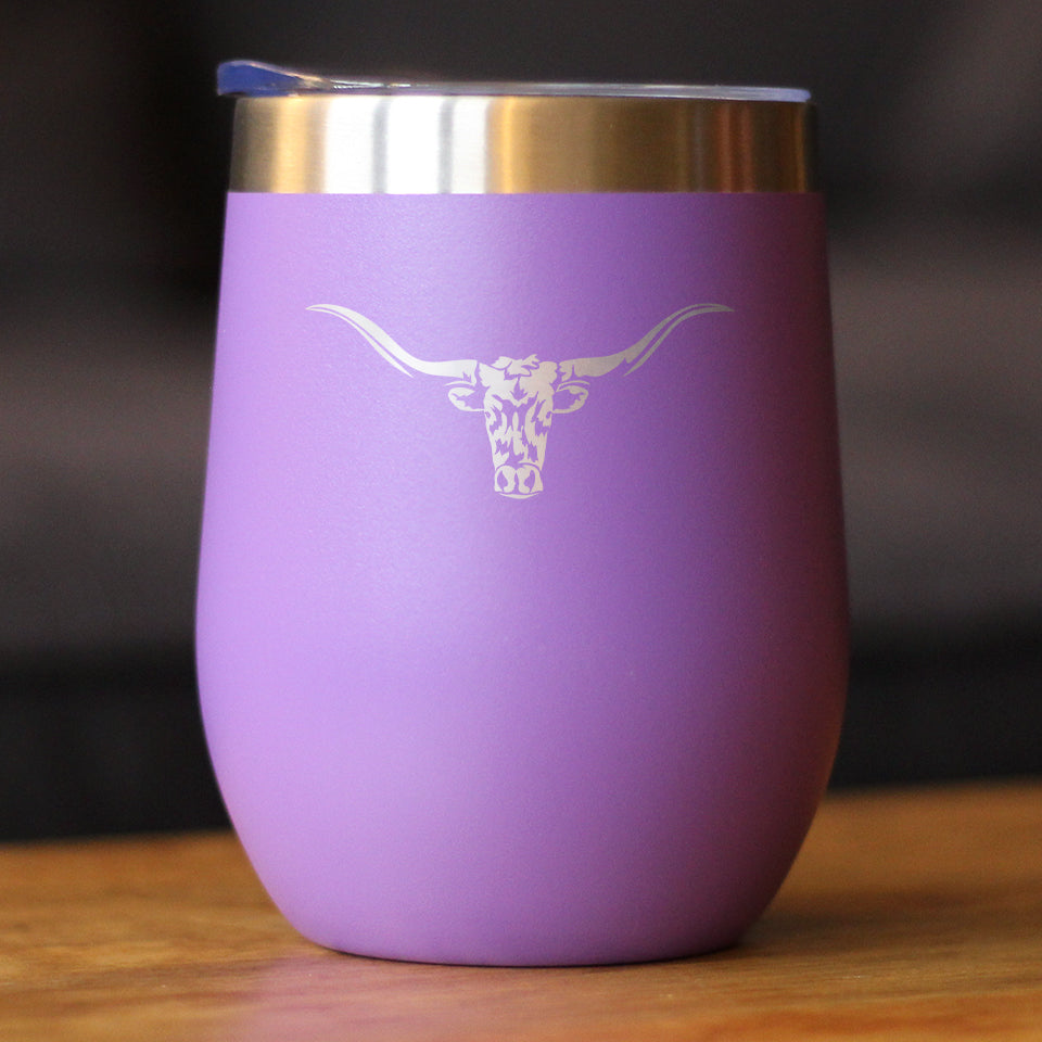 Longhorn Insulated Wine Tumbler – 12 oz