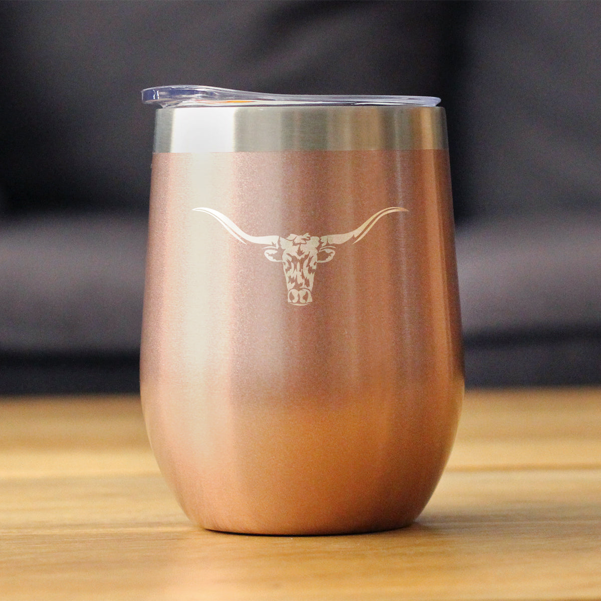 Longhorn Insulated Wine Tumbler – 12 oz