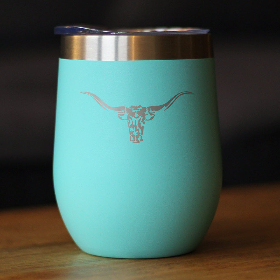 Longhorn Insulated Wine Tumbler – 12 oz