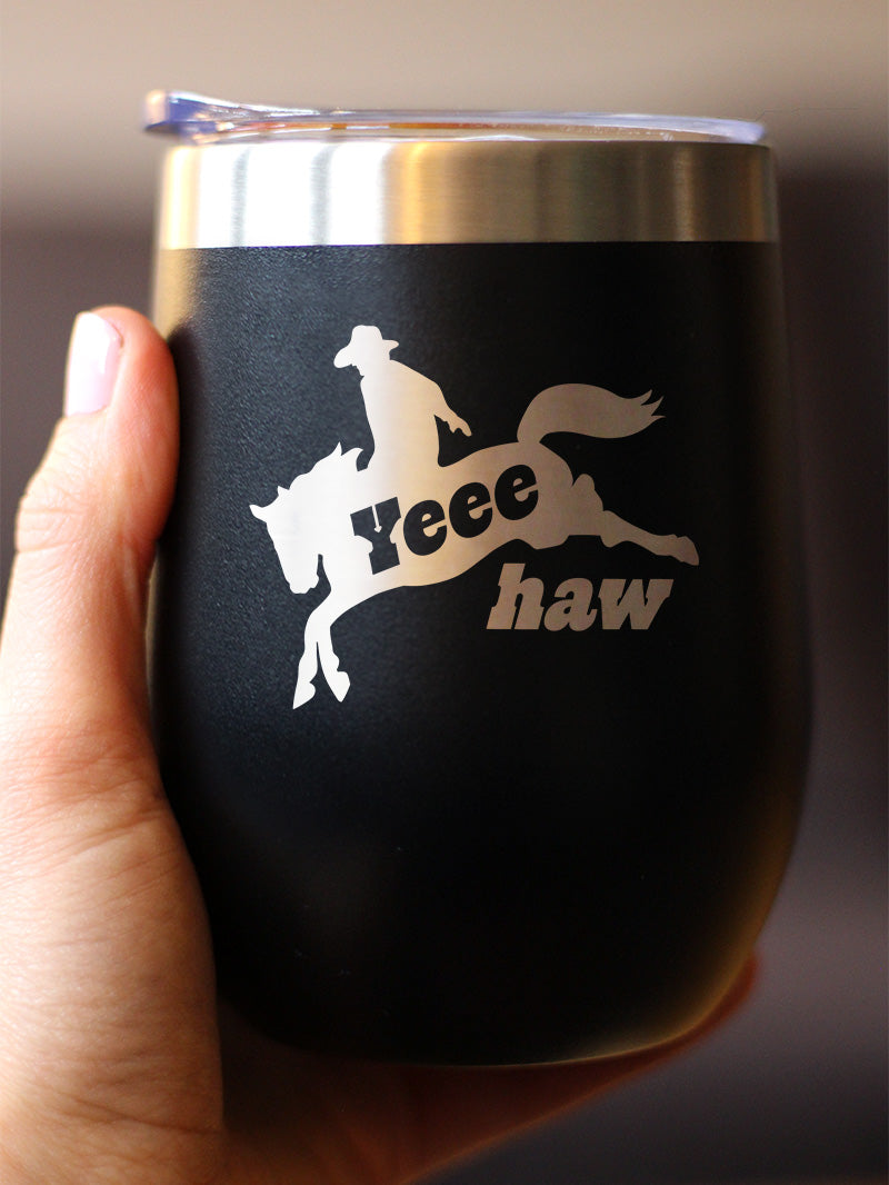 Yeehaw Insulated Wine Tumbler – 12 oz