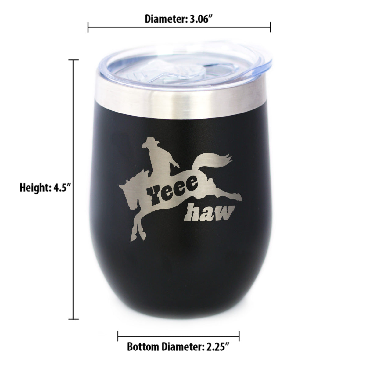 Yeehaw Insulated Wine Tumbler – 12 oz