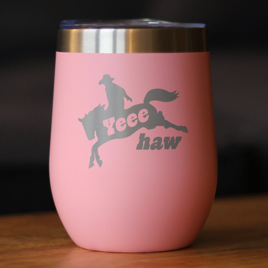 Yeehaw Insulated Wine Tumbler – 12 oz
