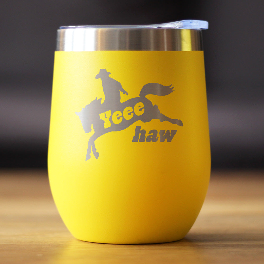 Yeehaw Insulated Wine Tumbler – 12 oz