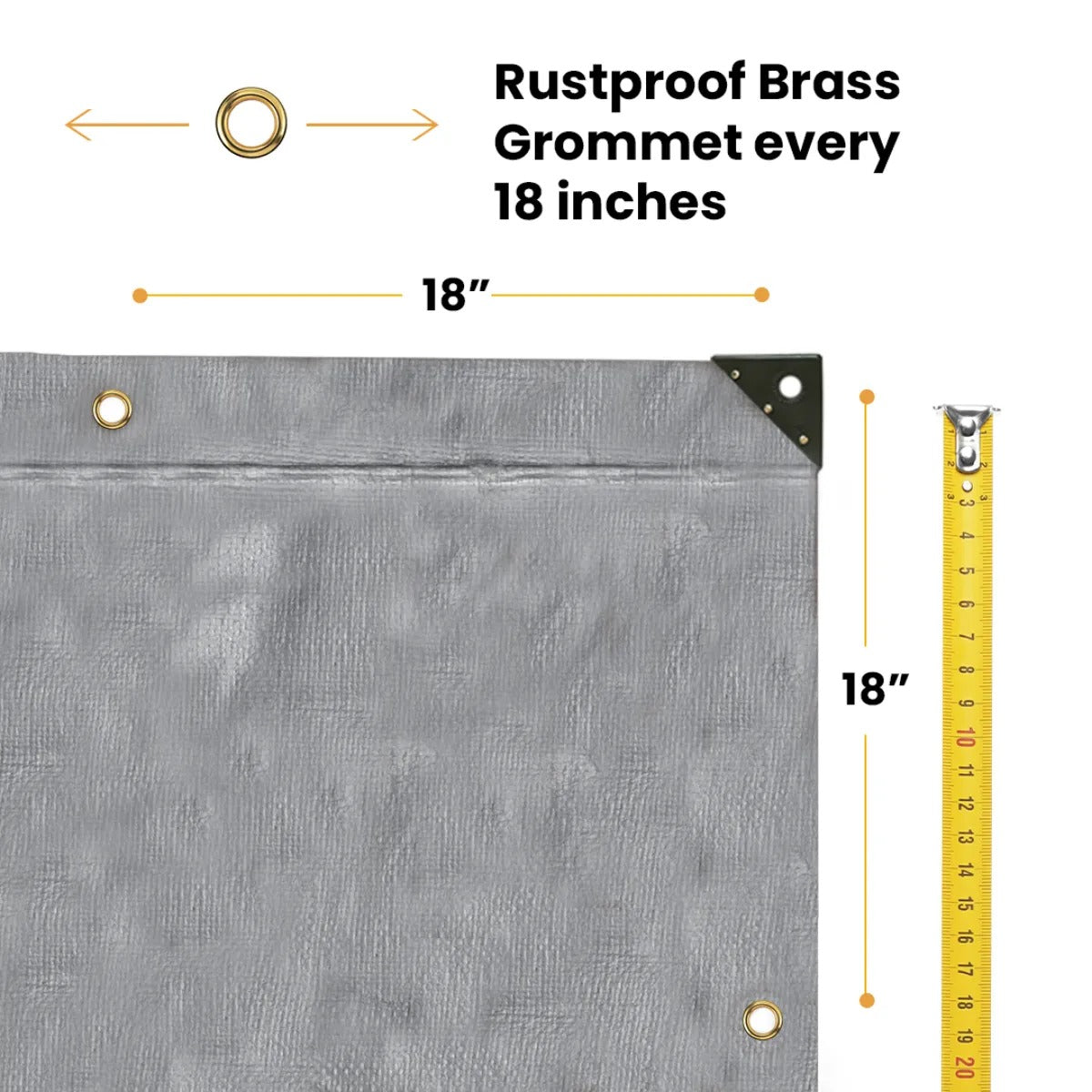 15 × 15 ft Heavy-Duty Poly Tarp | White Duck Outdoors