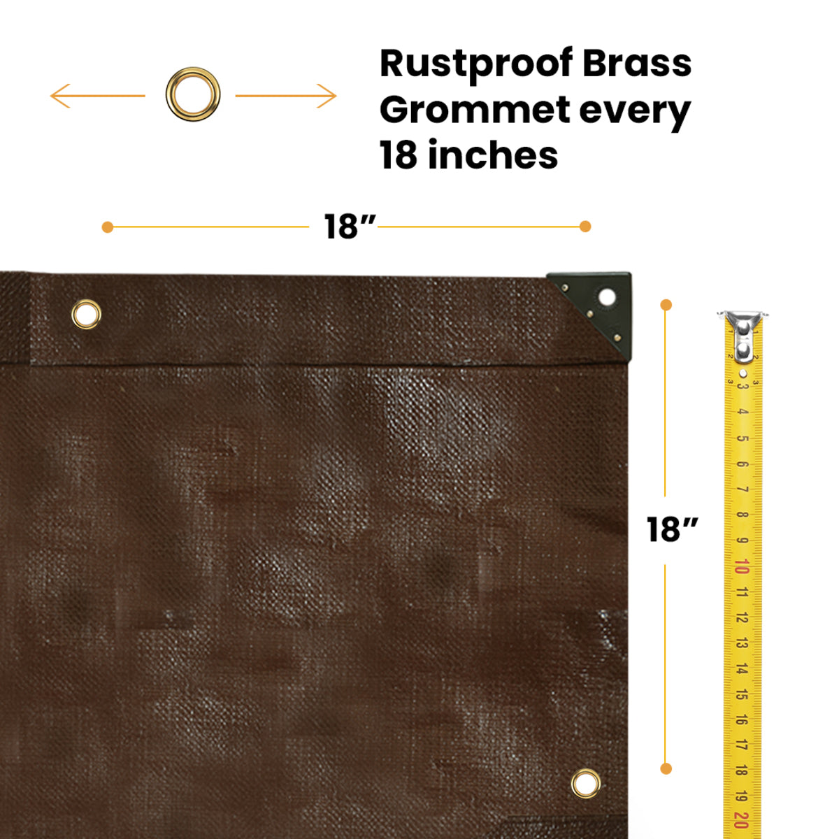 15 × 15 ft Heavy-Duty Poly Tarp | White Duck Outdoors