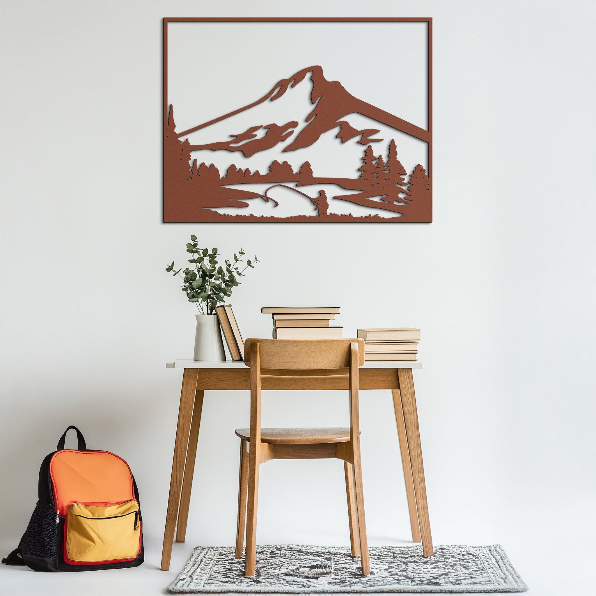 Mountain Fly Fishing Metal Wall Art
