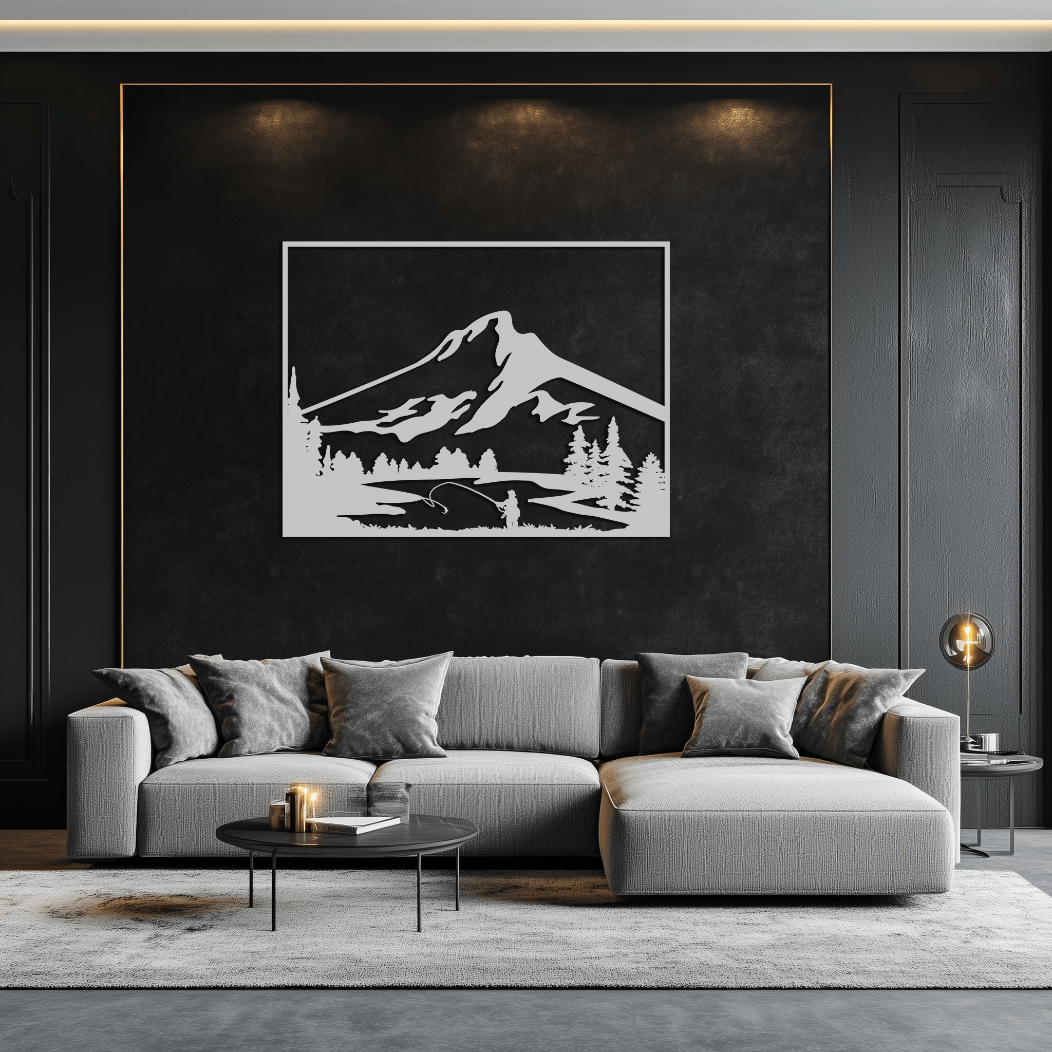Mountain Fly Fishing Metal Wall Art