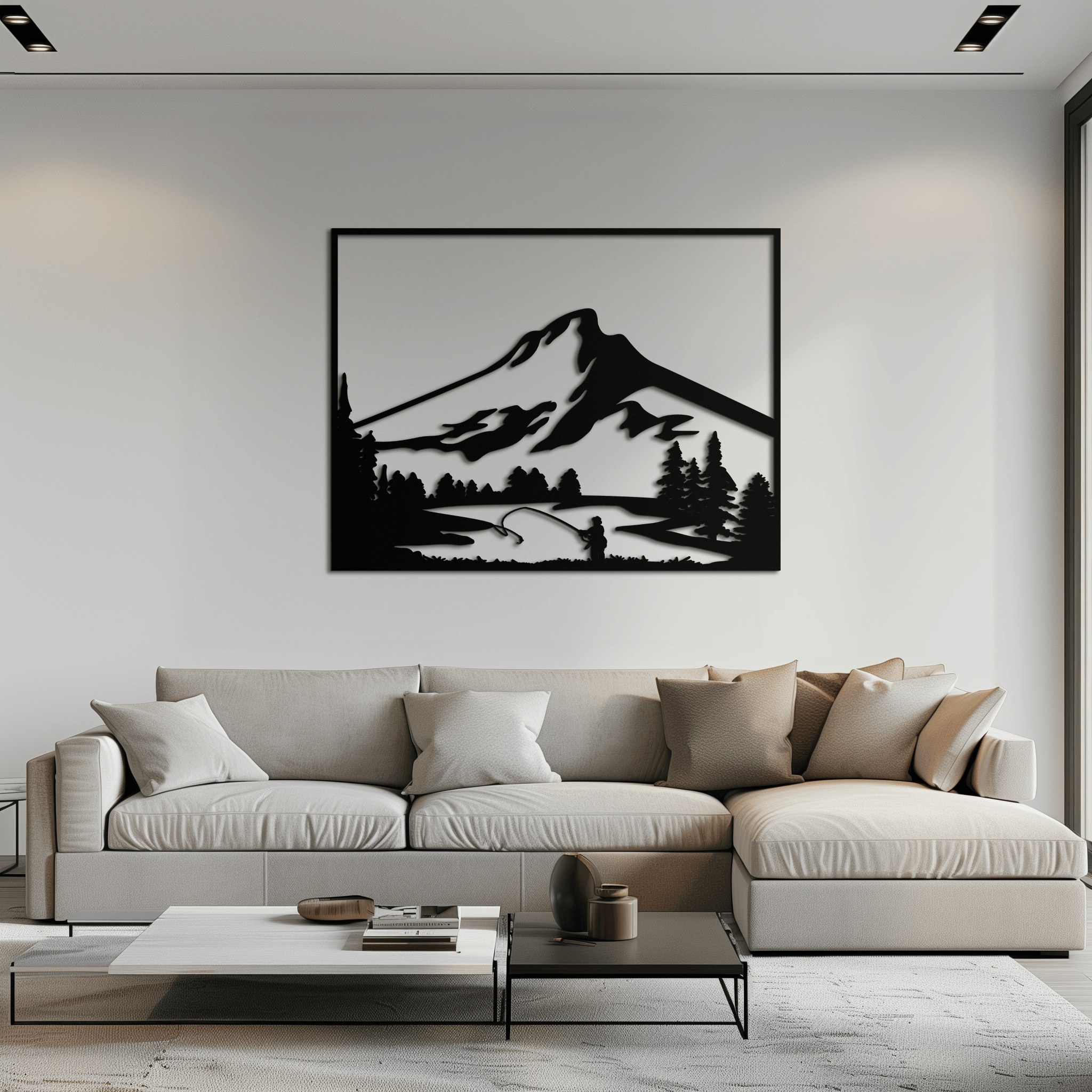 Mountain Fly Fishing Metal Wall Art