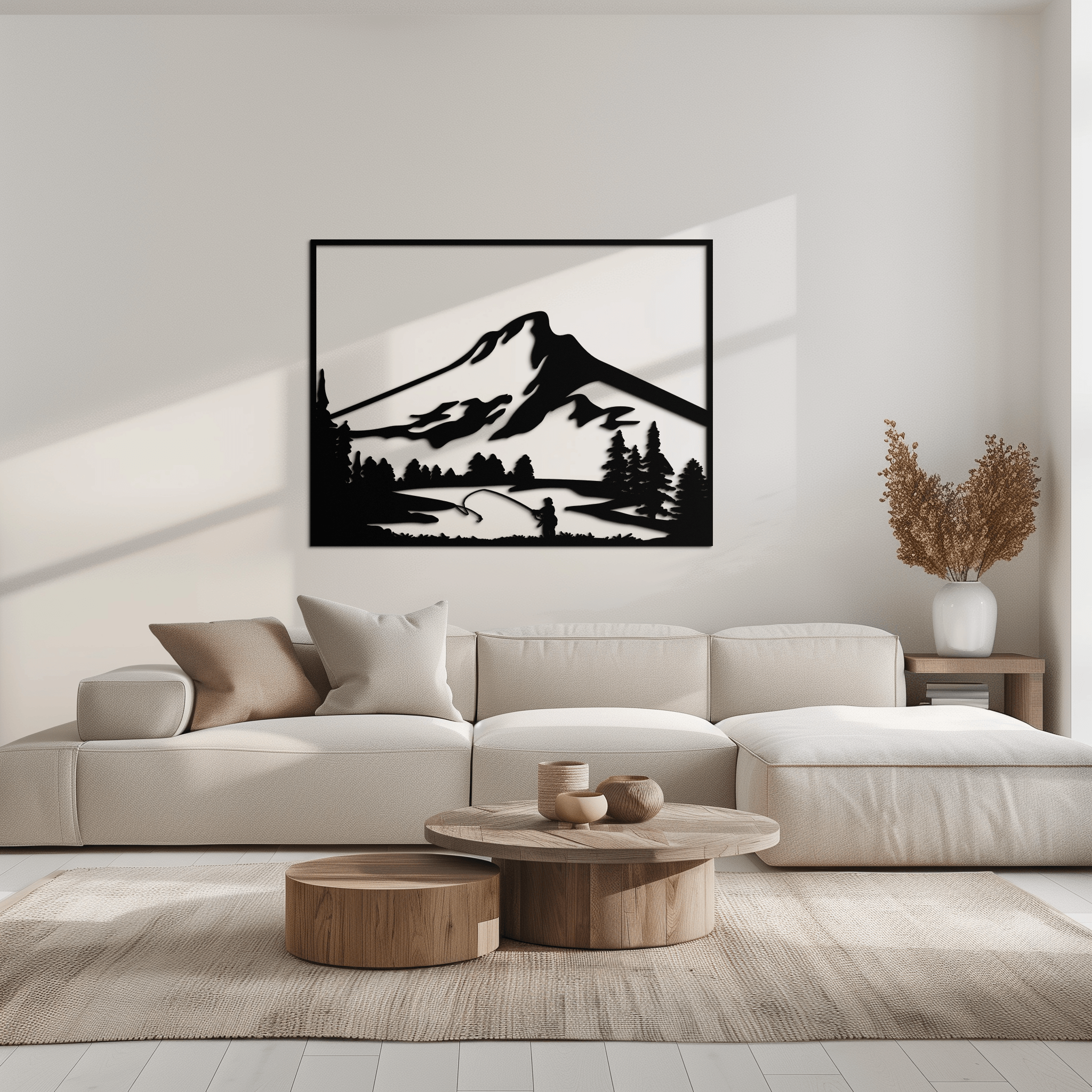 Mountain Fly Fishing Metal Wall Art