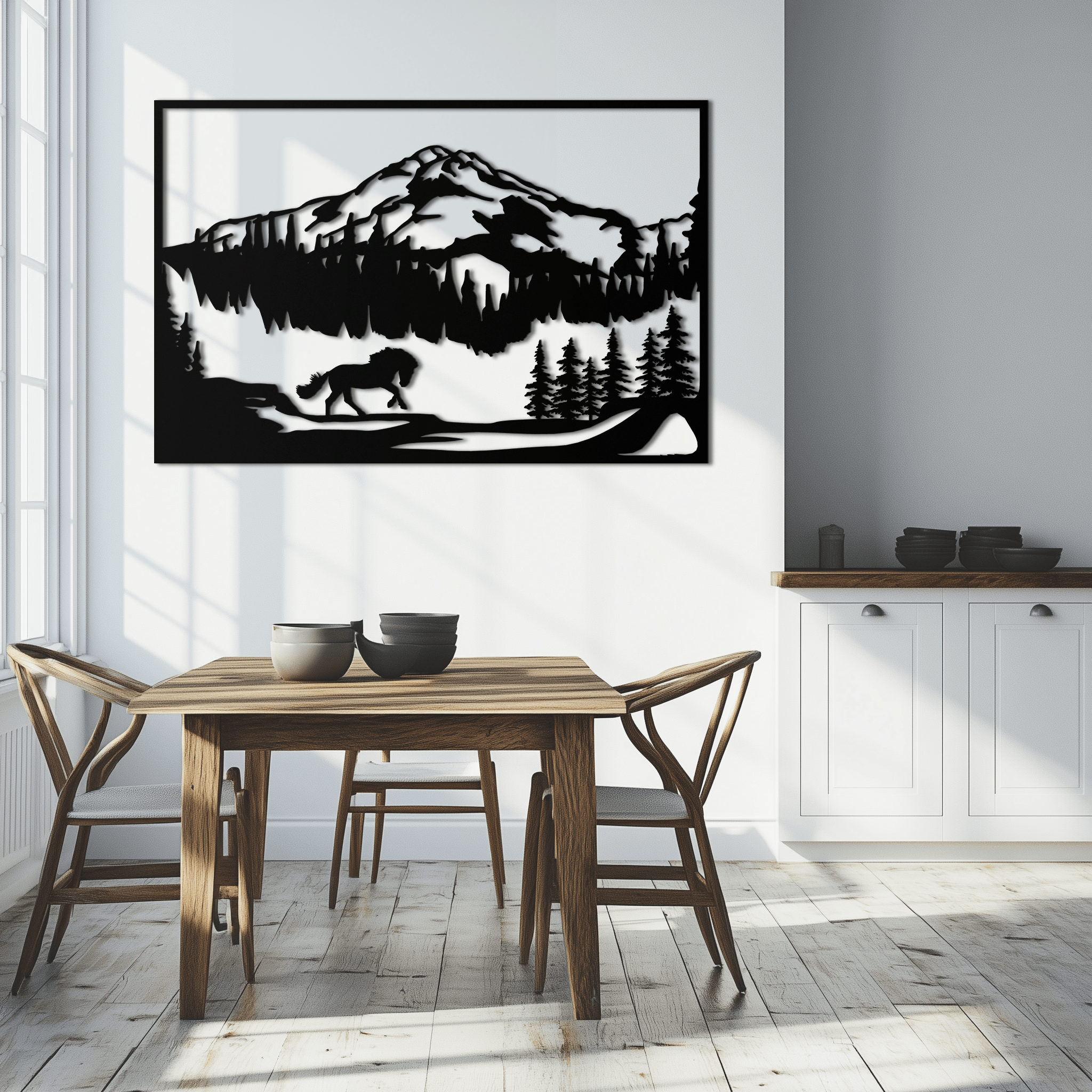 Mountain Horse Metal Wall Art