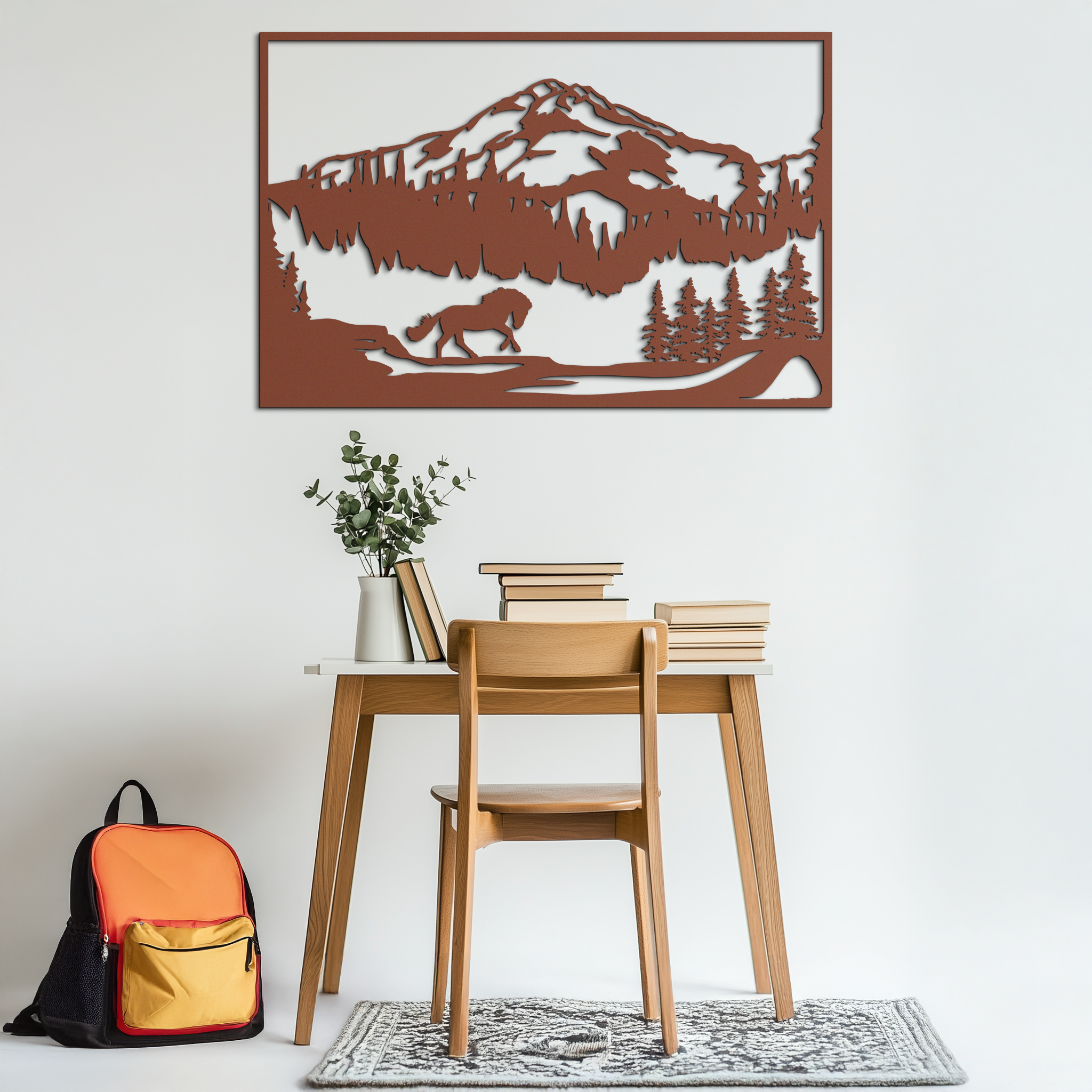 Mountain Horse Metal Wall Art
