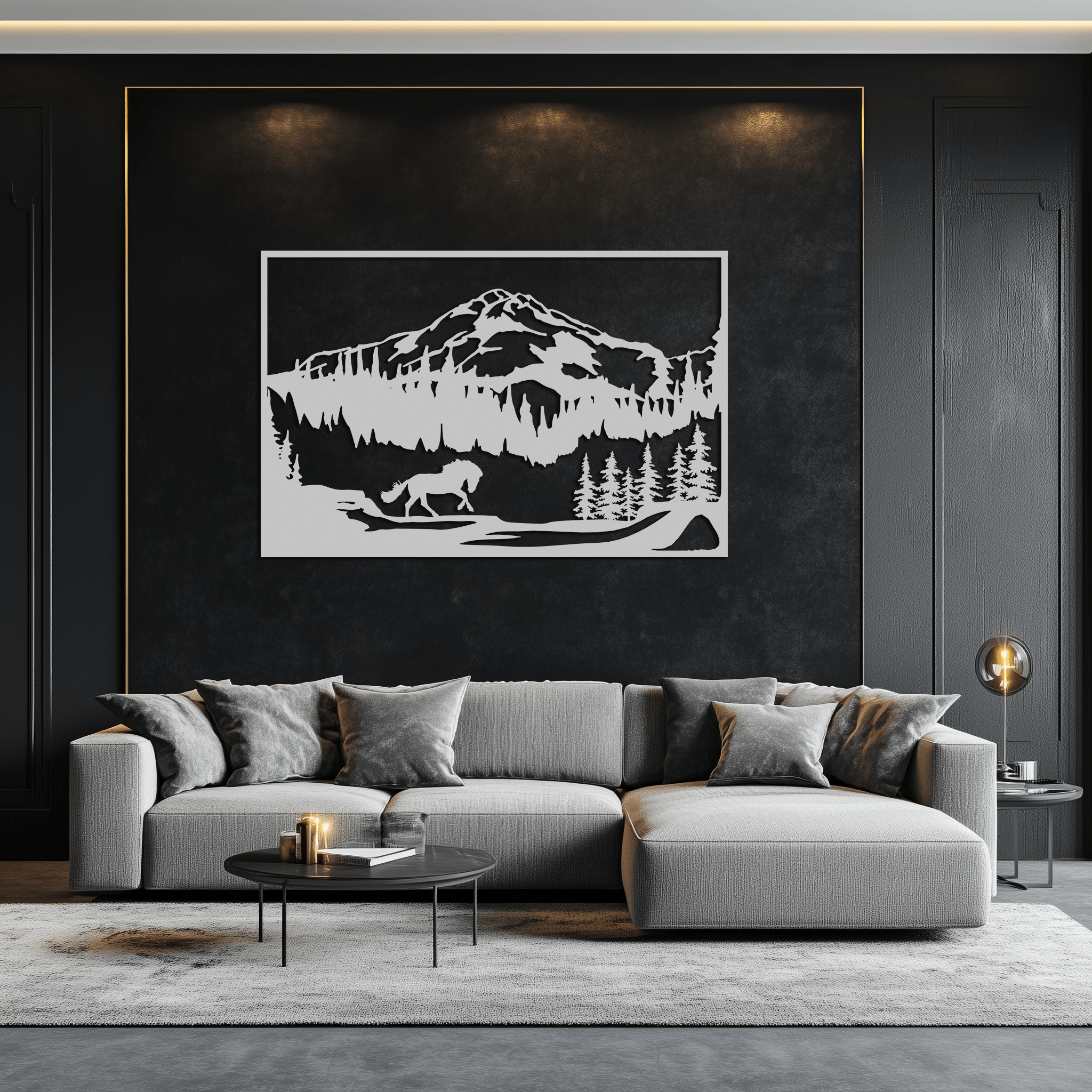 Mountain Horse Metal Wall Art