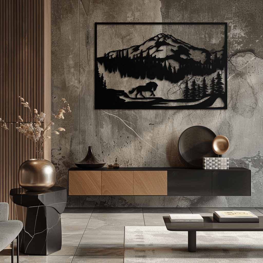 Mountain Horse Metal Wall Art