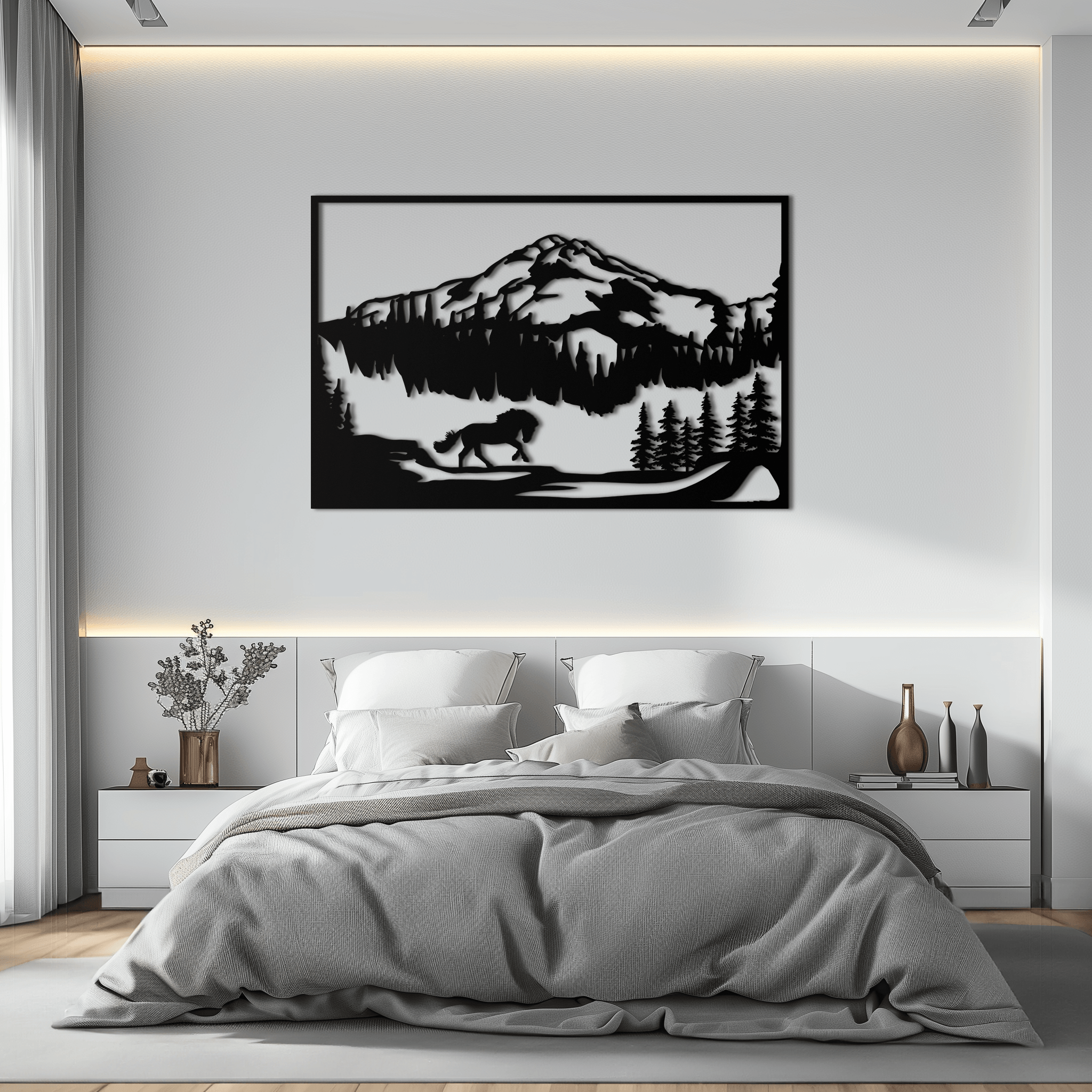 Mountain Horse Metal Wall Art