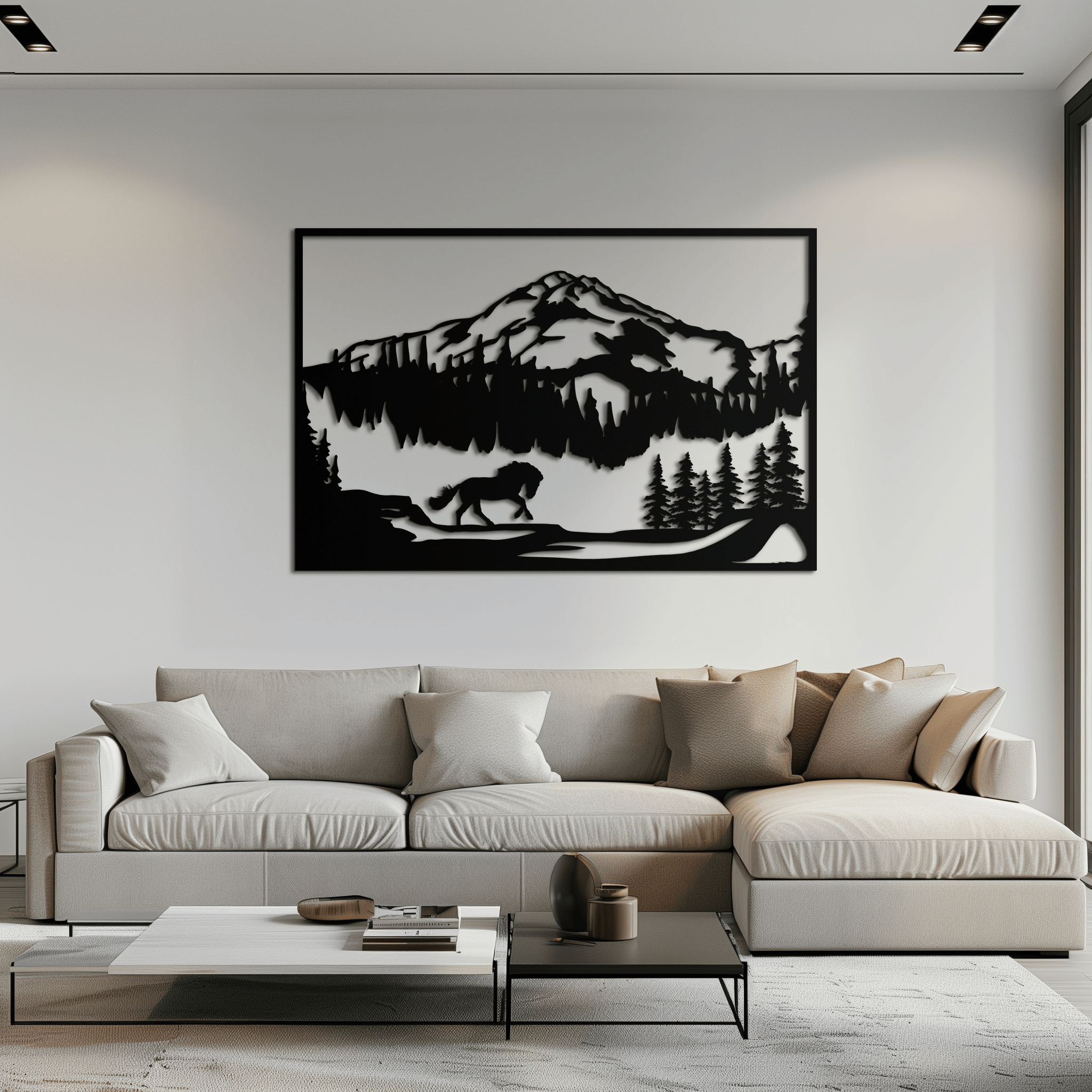 Mountain Horse Metal Wall Art