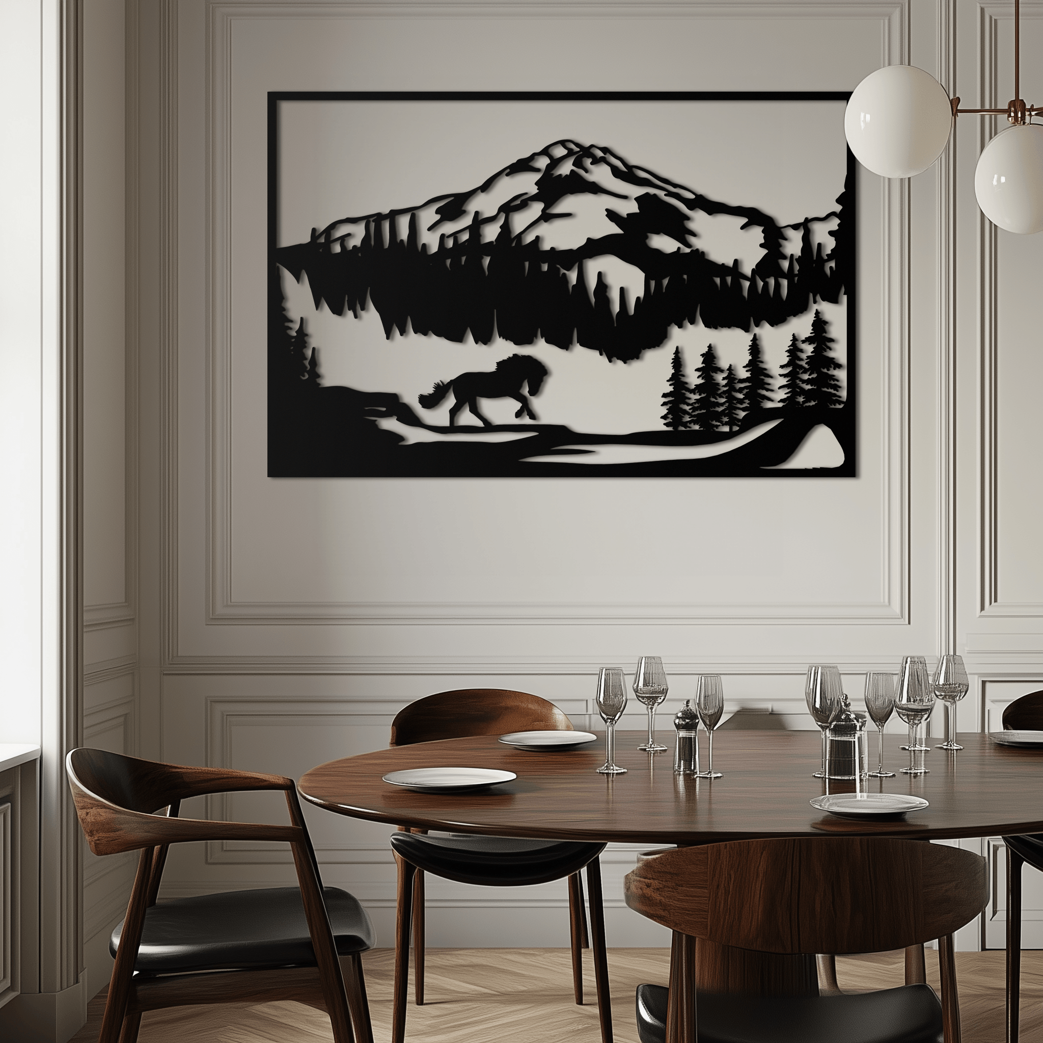 Mountain Horse Metal Wall Art
