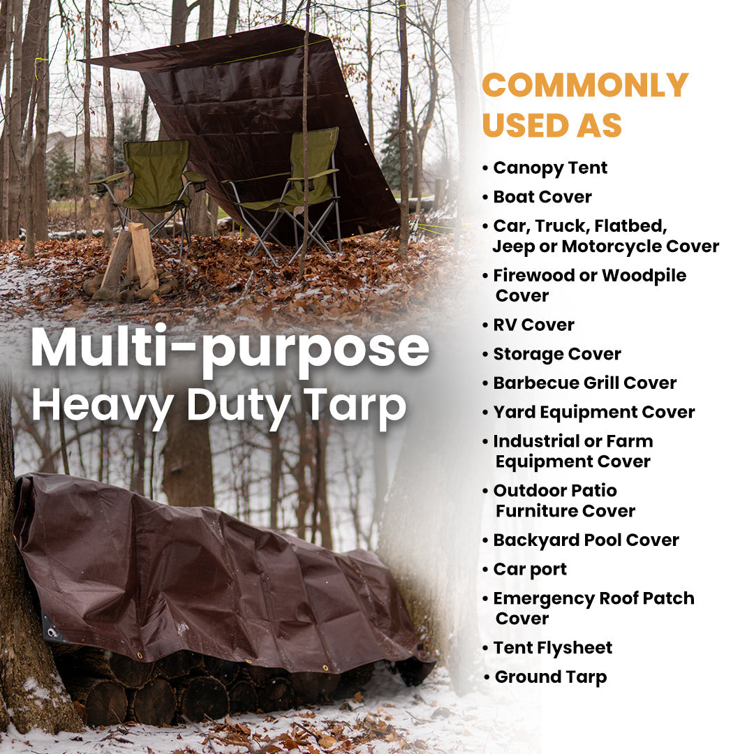 Super Heavy Duty Poly Tarp Cover Thick 16 Mil, 8 oz