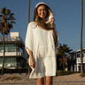 Luxxe Feather Yarn Poncho