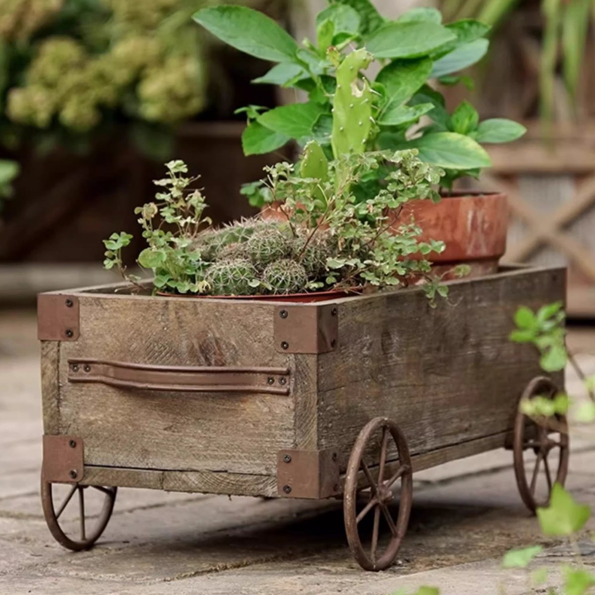 Rustic Wagon Flower Planter