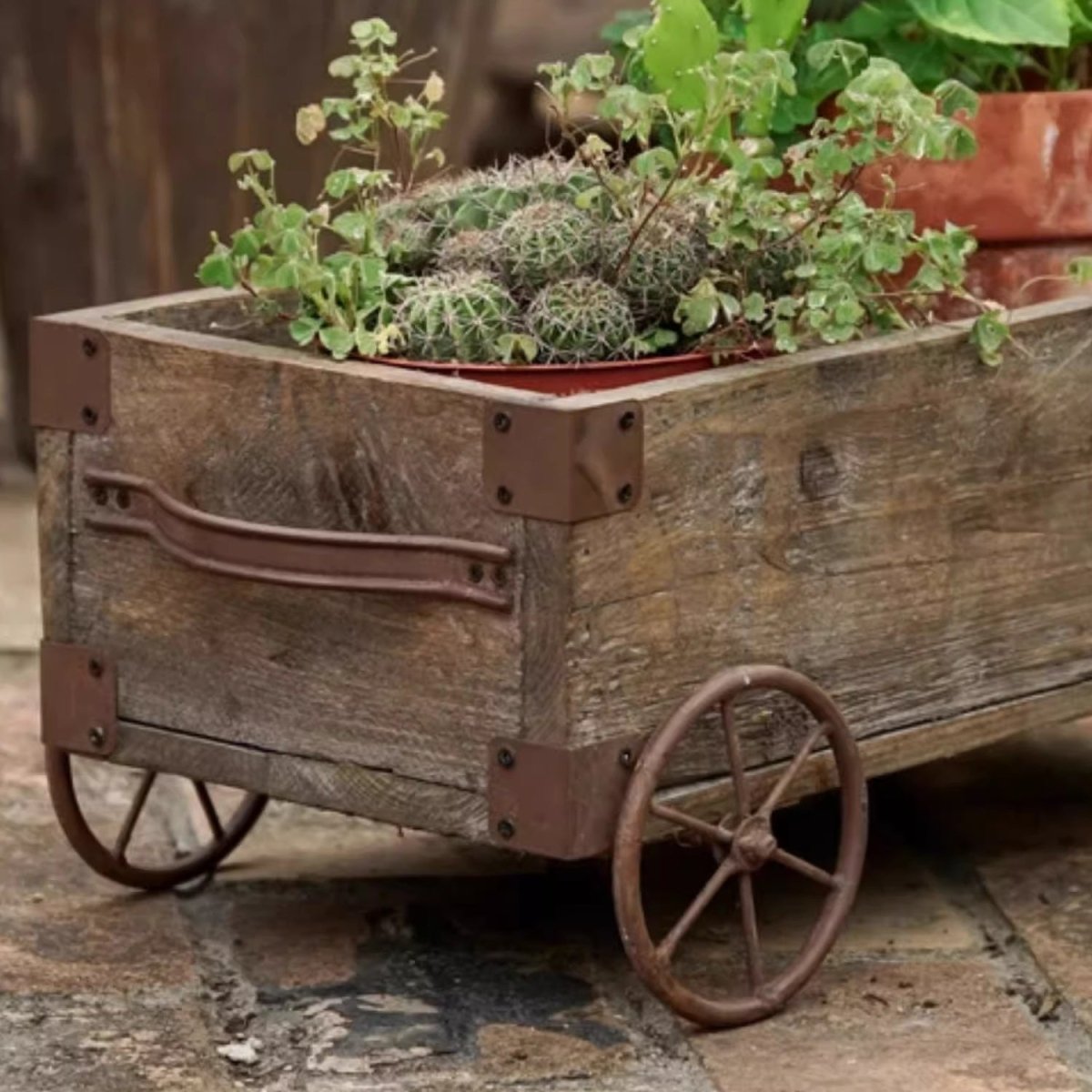Rustic Wagon Flower Planter