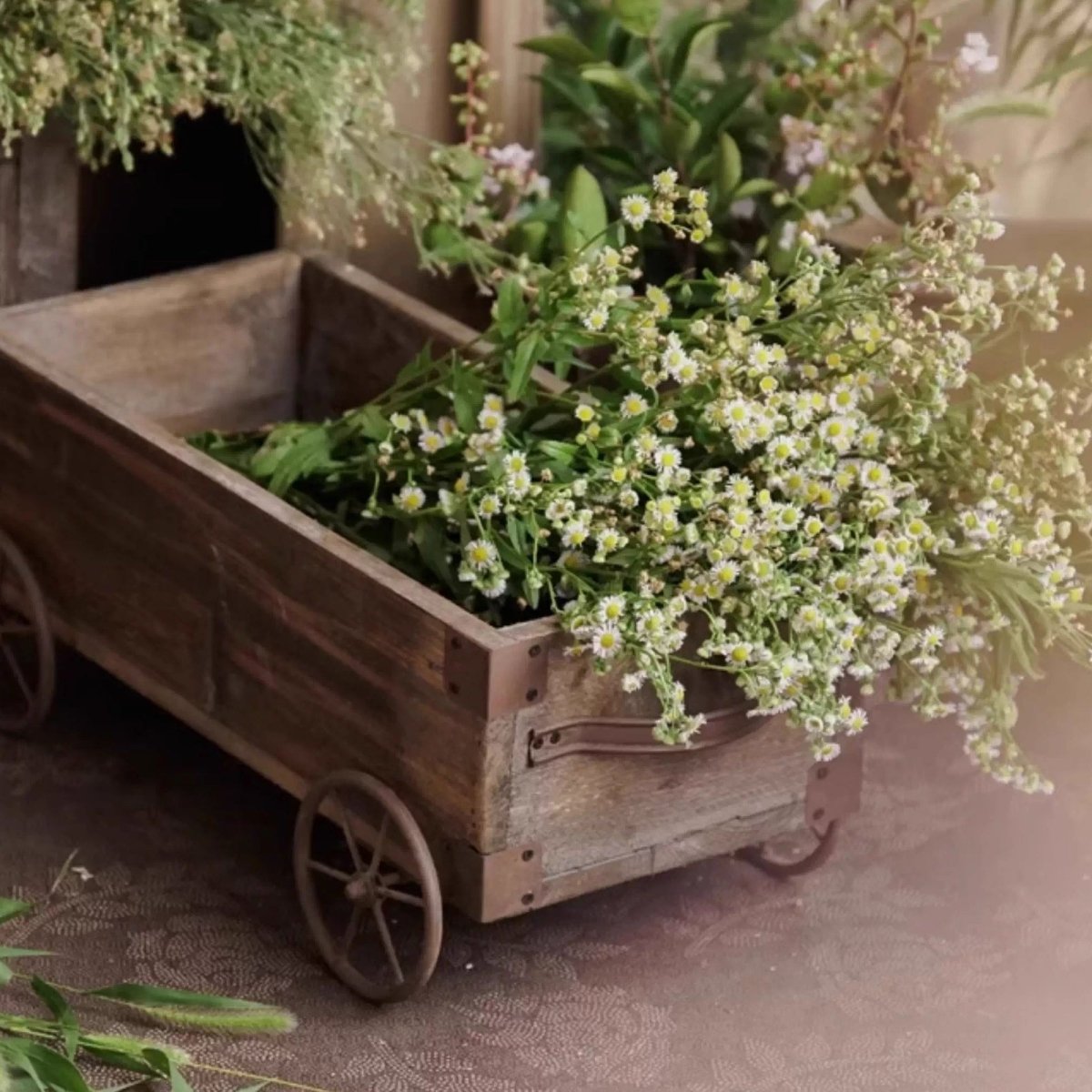 Rustic Wagon Flower Planter