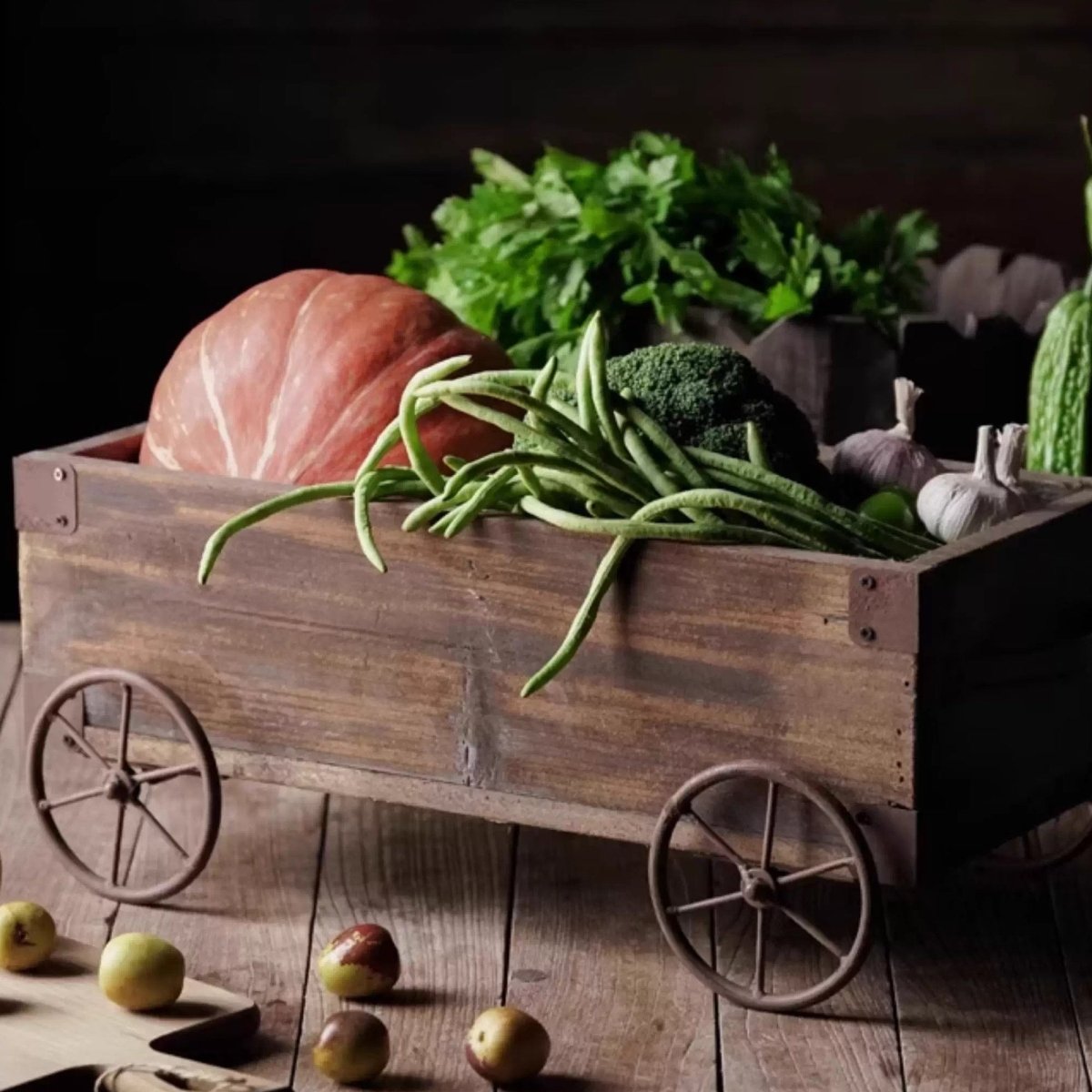 Rustic Wagon Flower Planter