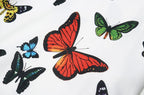 Colorful butterfly illustrations on a white background