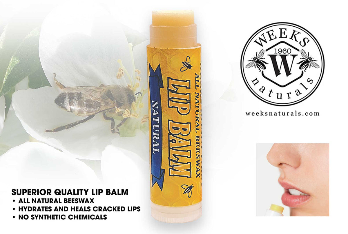 Beeswax Lip Balm | Singles, Twin Packs & Cases | Weeks Honey Farm