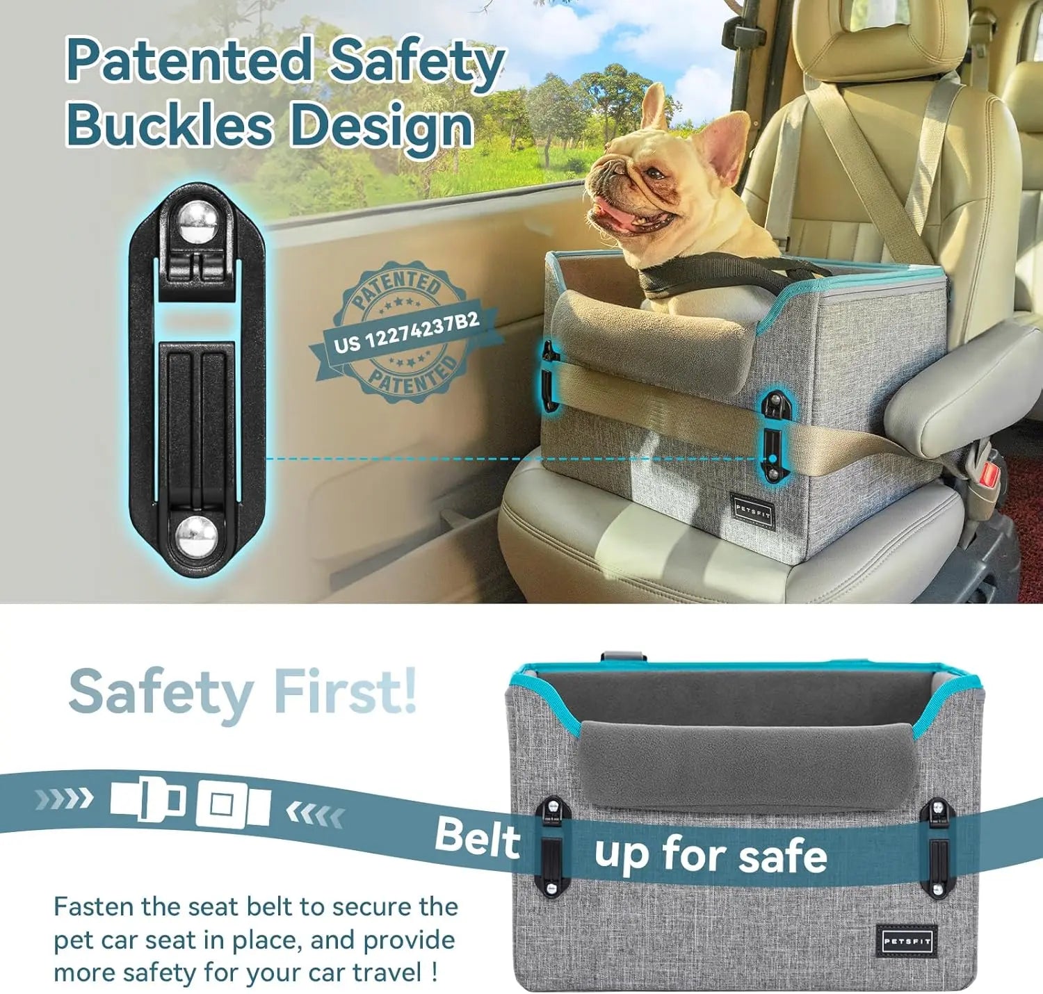 Foldable Dog Car Booster Seat
