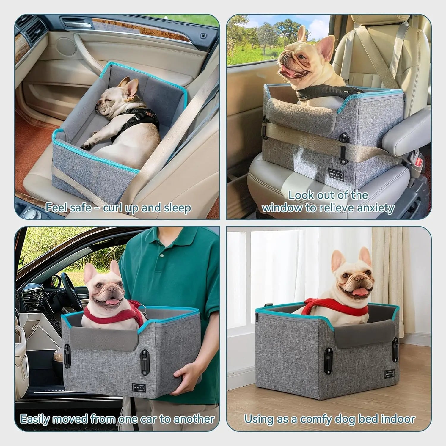 Foldable Dog Car Booster Seat
