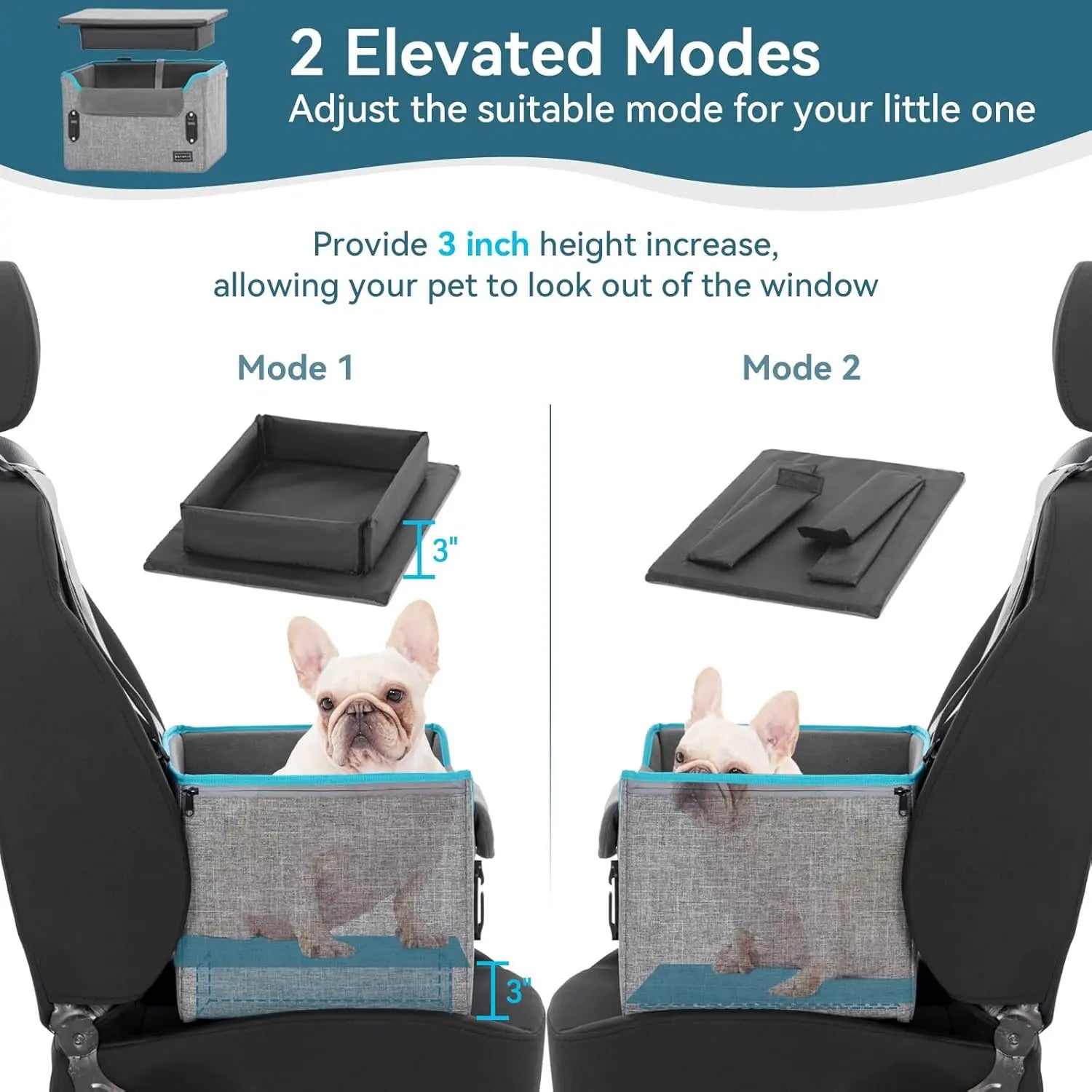 Foldable Dog Car Booster Seat