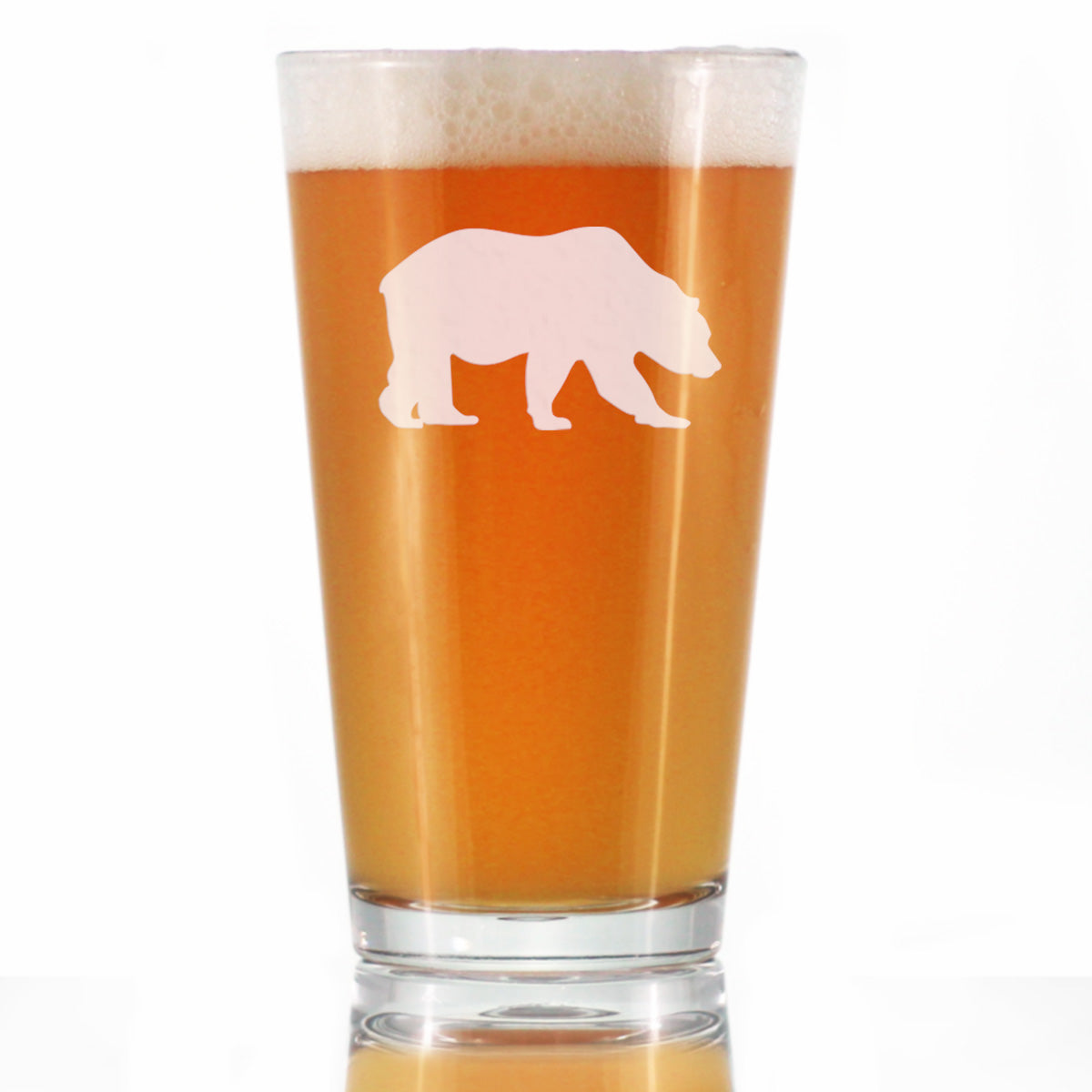 Bear Silhouette Pint Glass
