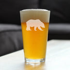 Bear Silhouette Pint Glass