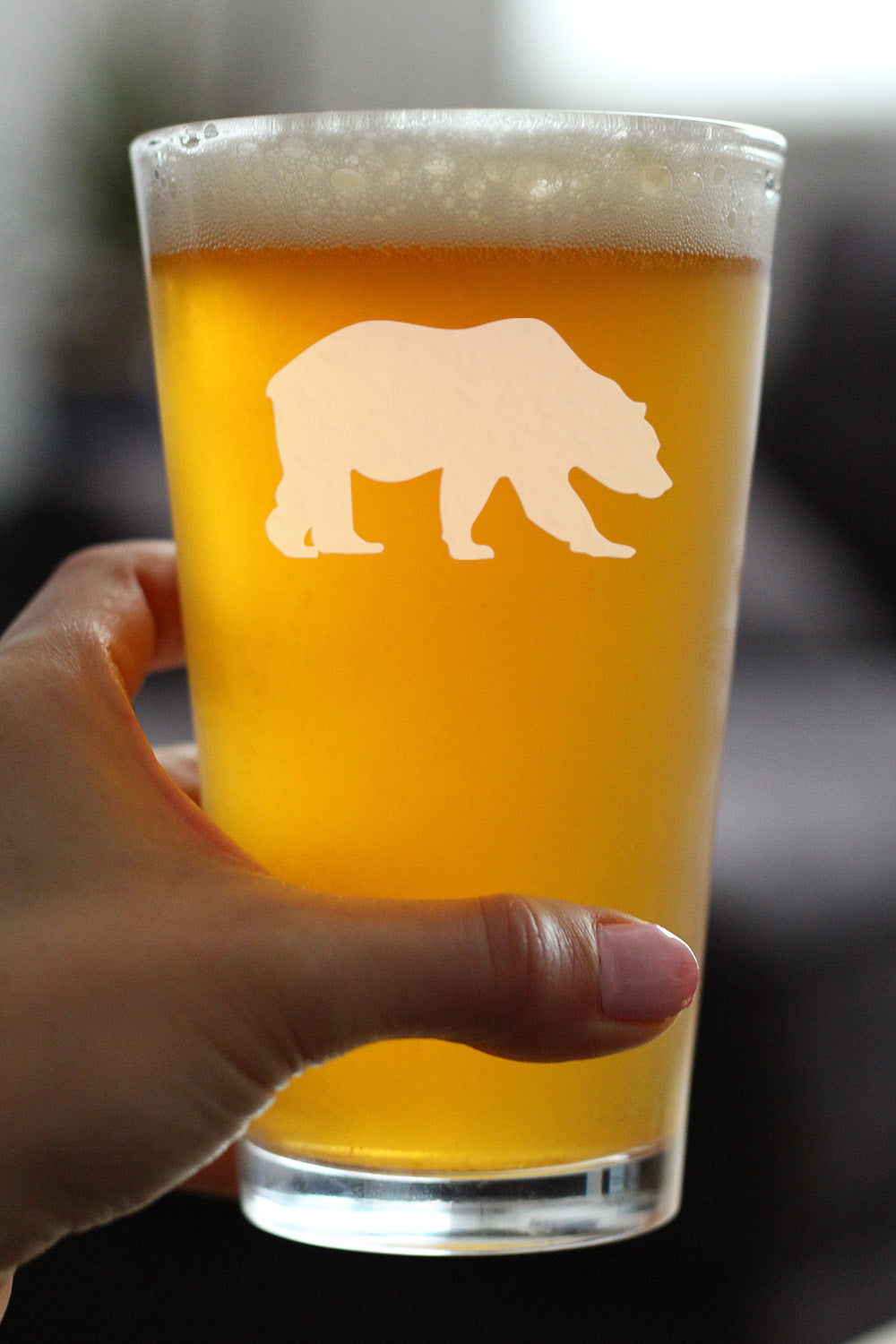 Bear Silhouette Pint Glass