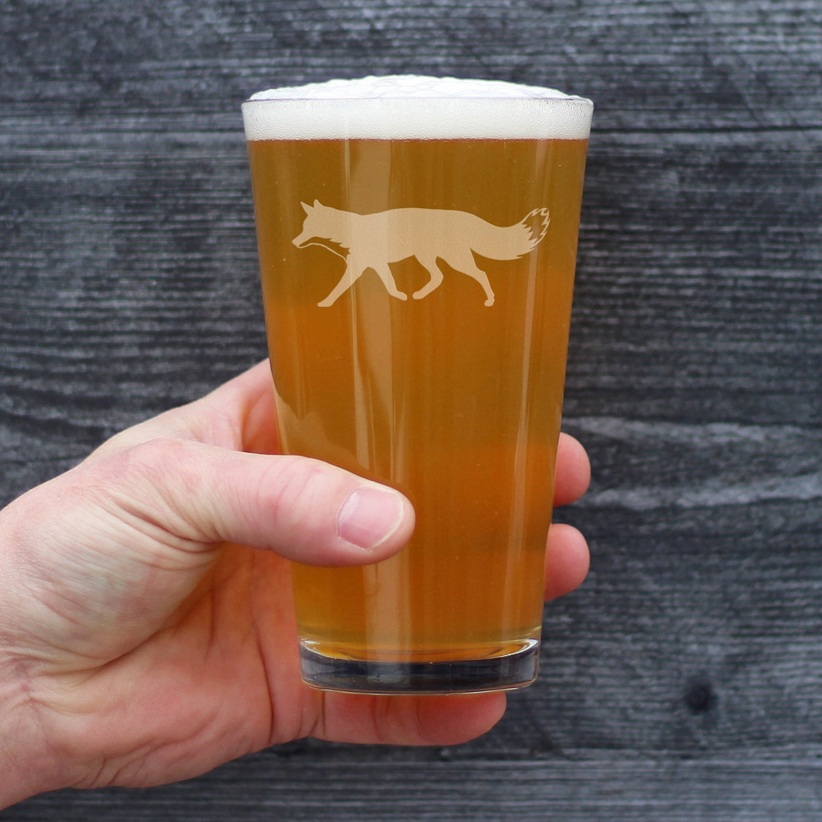 Fox Silhouette Pint Glass