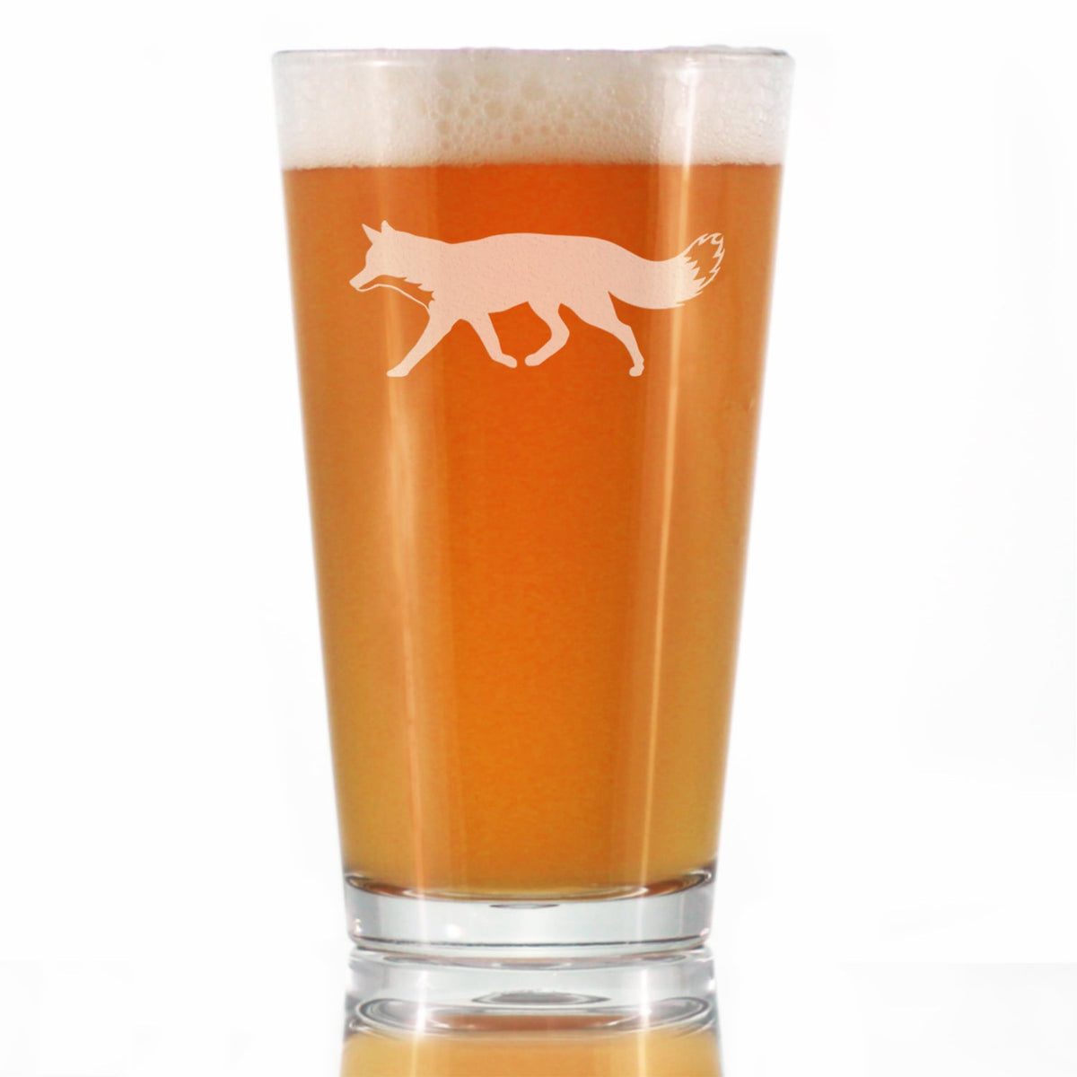 Fox Silhouette Pint Glass