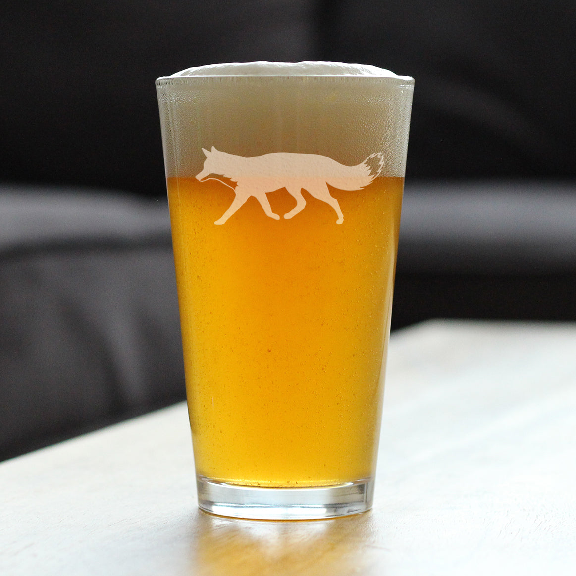 Fox Silhouette Pint Glass