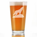 Wolf Silhouette Pint Glass