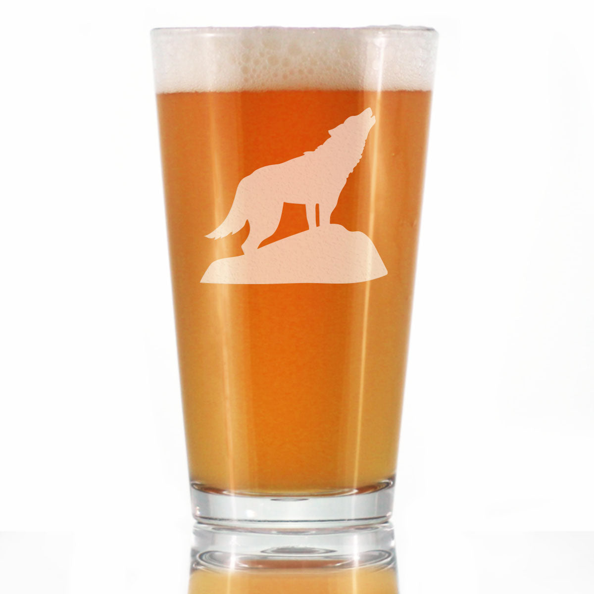 Wolf Silhouette Pint Glass