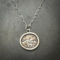 Silver Galloping Horse Necklace