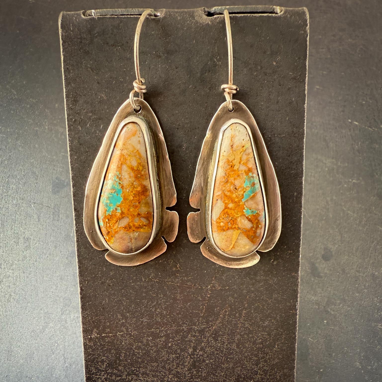 Royston Turquoise Hand-Cut Earrings