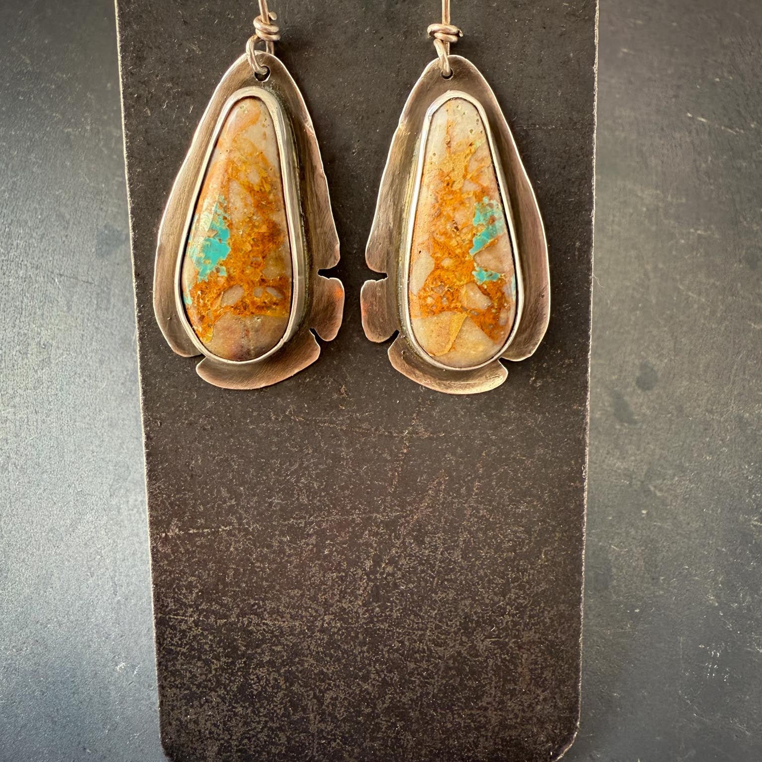 Royston Turquoise Hand-Cut Earrings